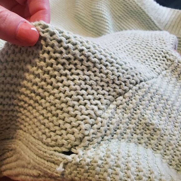 Leith Light Green Cotton Blend Turtleneck Sweater S - Picture 10 of 10